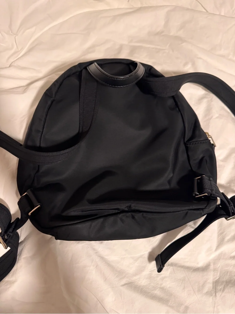 kate spade black nylon mini backpack with gold hardware
